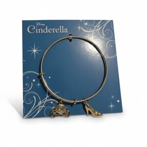 NWT Disney Parks Princess Cinderella Pumkin Carriage  Bangle Charm Bracelet